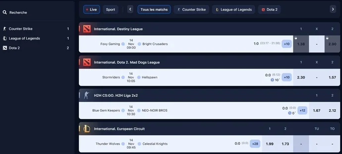 1Win cyber paris sportifs